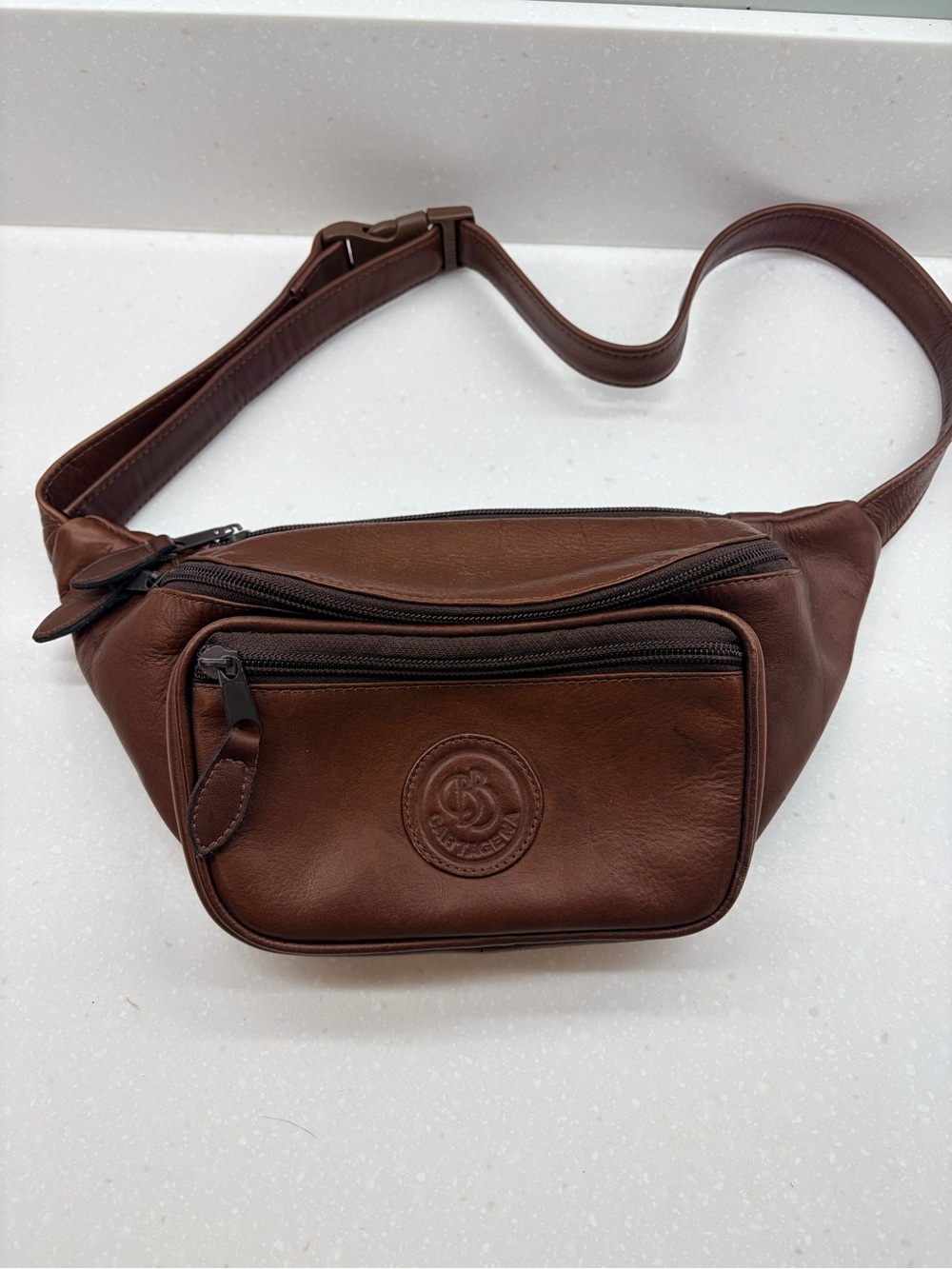 Cartagena Brown Leather Belt Bag Fanny Pack